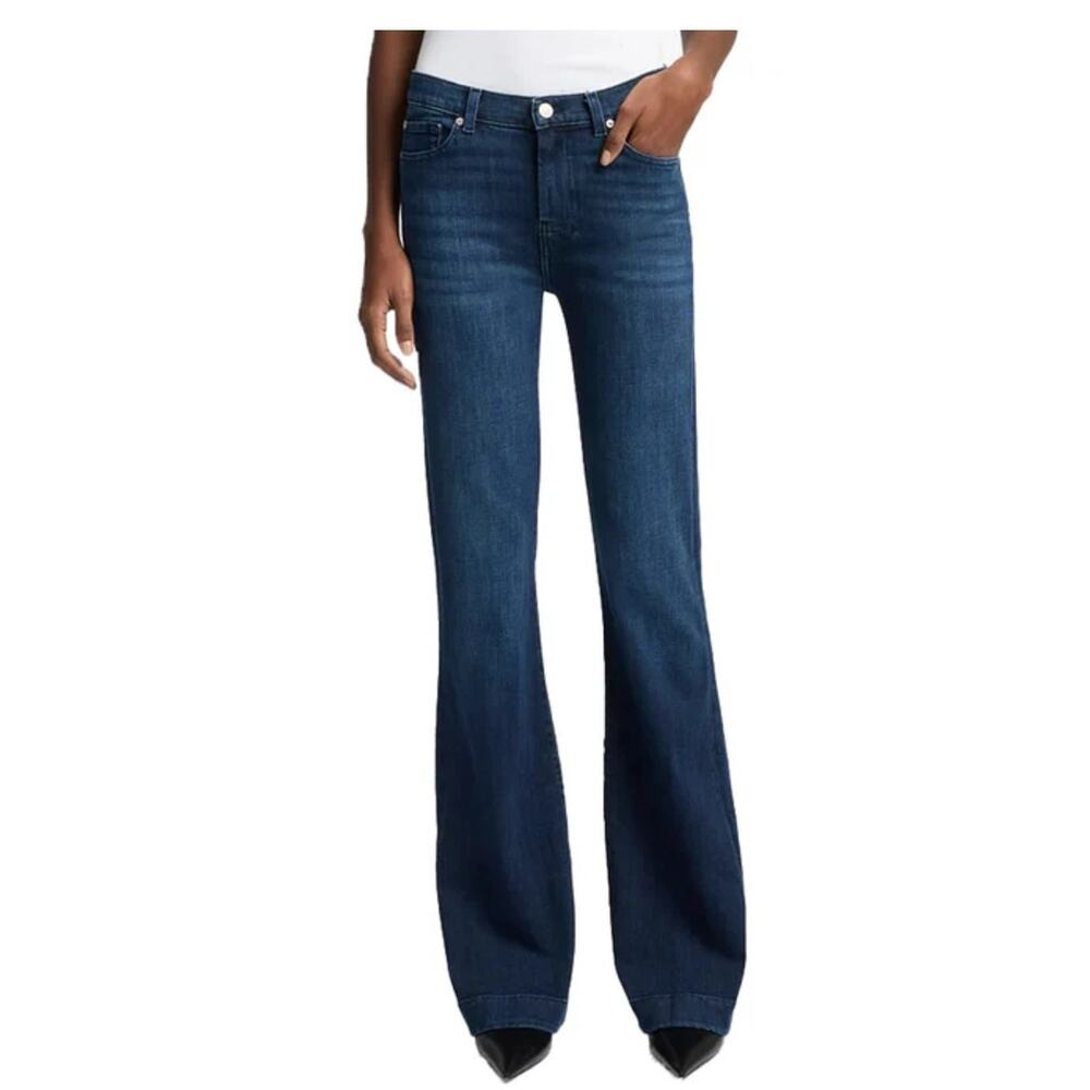 7 For All Mankind Dojo Cotton Flare Jeans 29